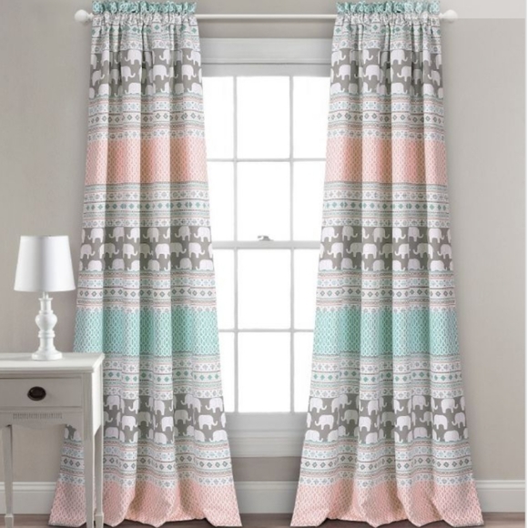 Other - Elephant room darkening nursery curtains